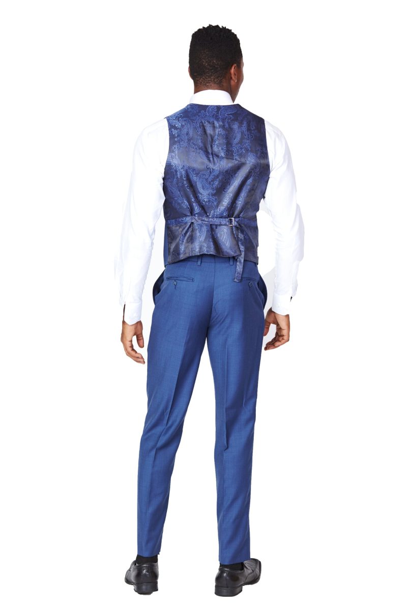 Royal Blue Wool Vest - Image 2
